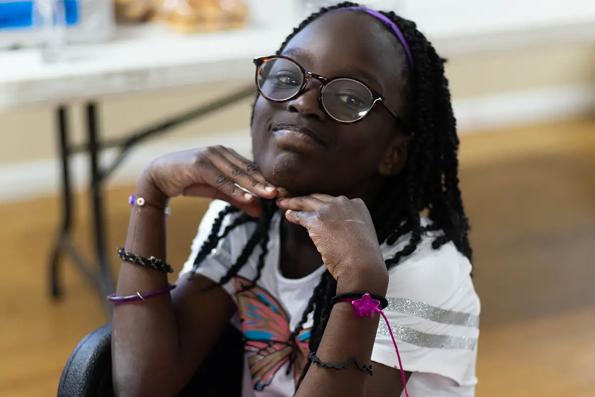 Child making fun in HIKE afterschool program.