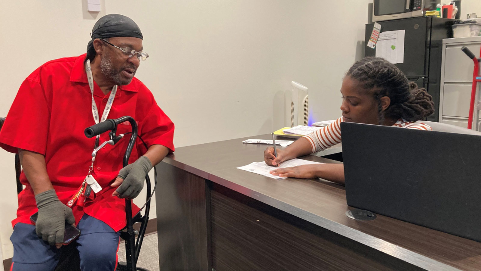 A resident moving forward with greater confidence and independence